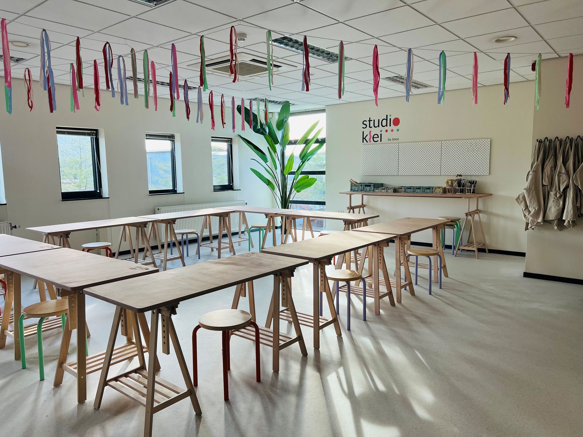 De atelierruimte van Studio Klei in Veghel