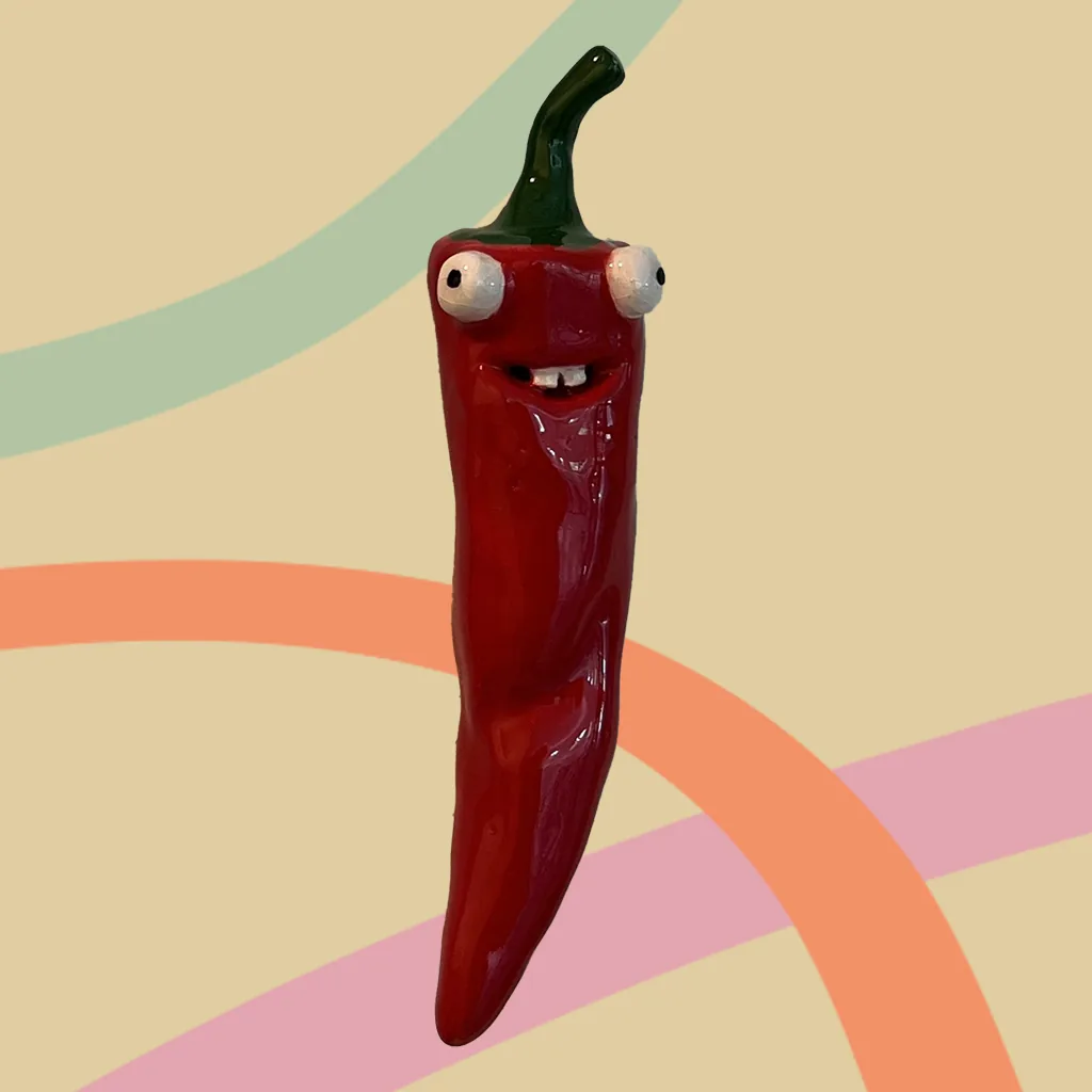 Keramieke chili-wanddecoratie